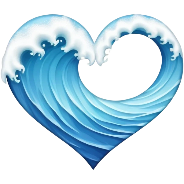 wave heart emoji