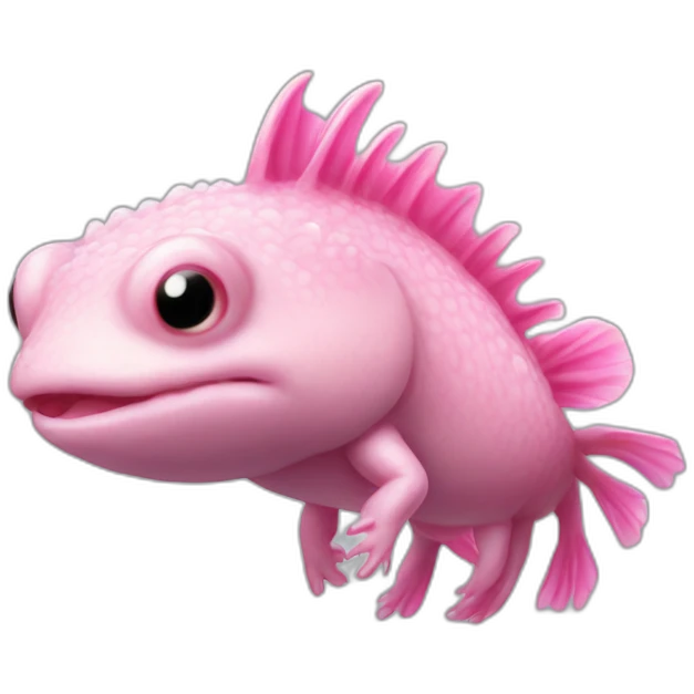 Pink axolotl emoji