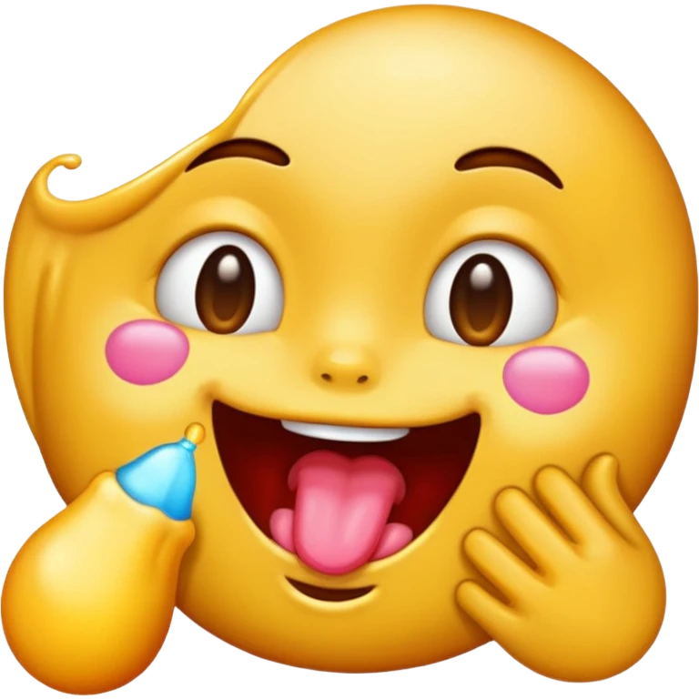 Emoji licking nipples emoji