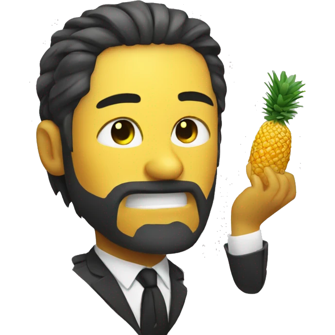 Pineapple eating John wick emoji