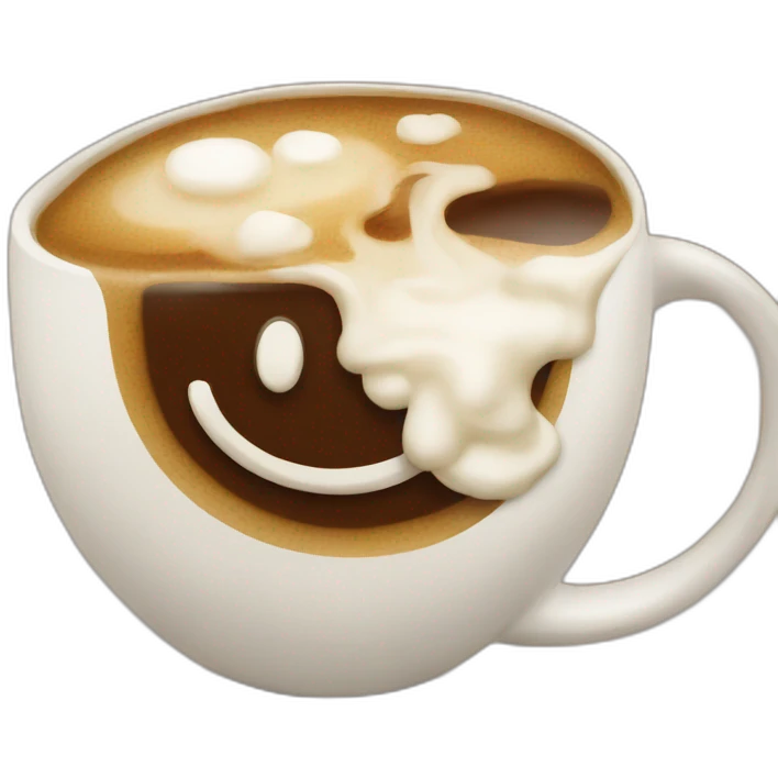 coffee with more cream than coffee emoji