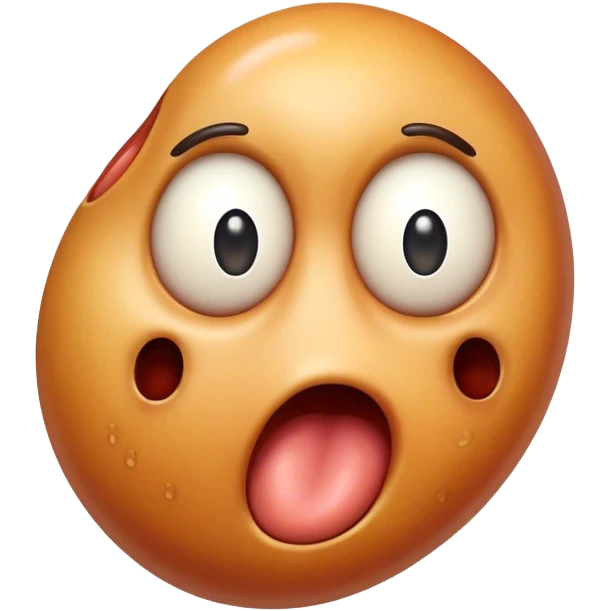 kidney with a shocked face on it emoji