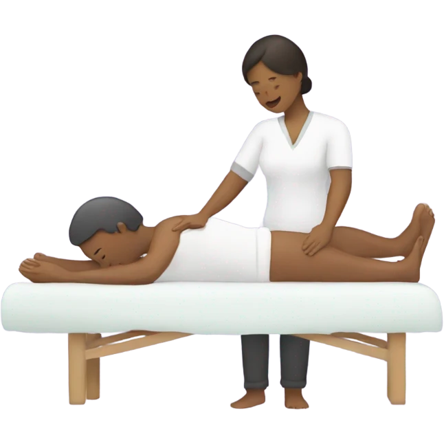 One person doing massage to another  emoji