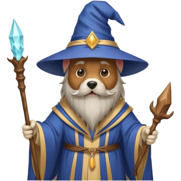 Dog wizard emoji