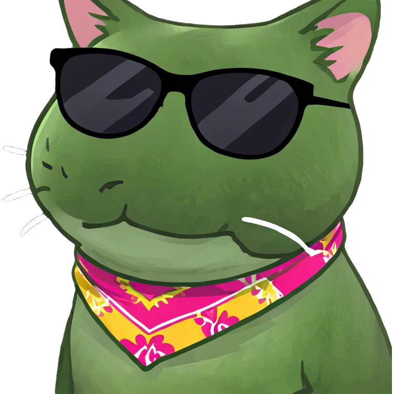 Cat with sunglasses emoji