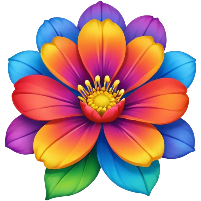 Rainbow flower emoji