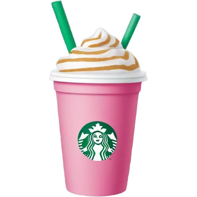 Pink Starbucks cute emoji