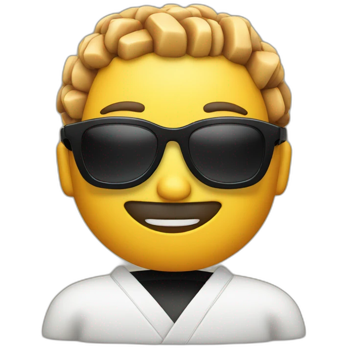 A sushi with sunglasses emoji