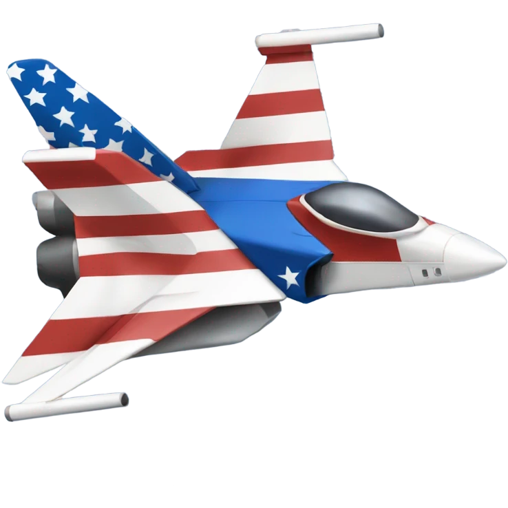 George Washington flying a patriotic themed fighter jet emoji