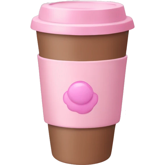 Pastel Pink coffee to go emoji
