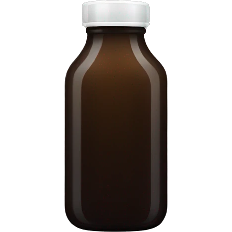 Dark glass bottle with supplements  emoji
