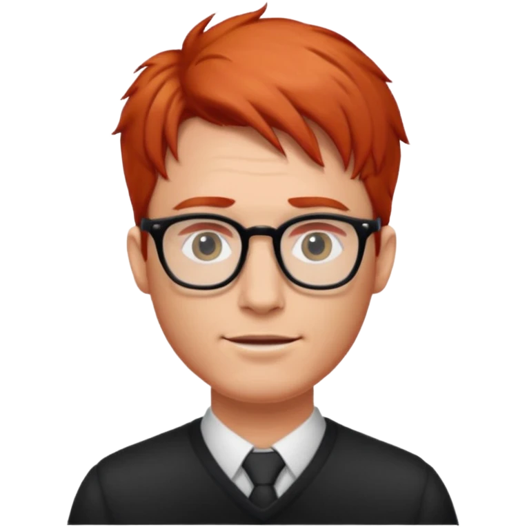 red-haired man wearing glasses emoji