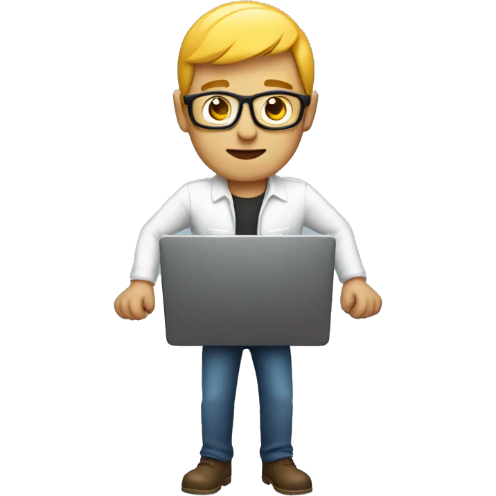developer has a computer on his hands emoji