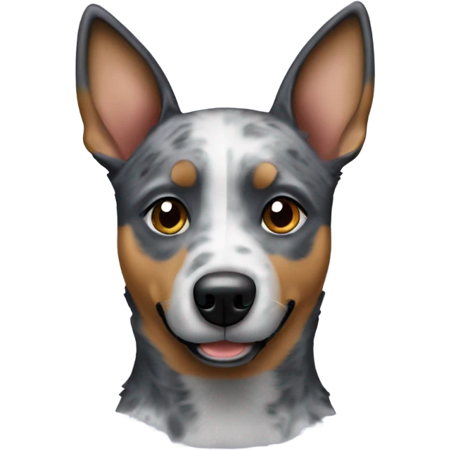 blue heeler dog with big ears emoji