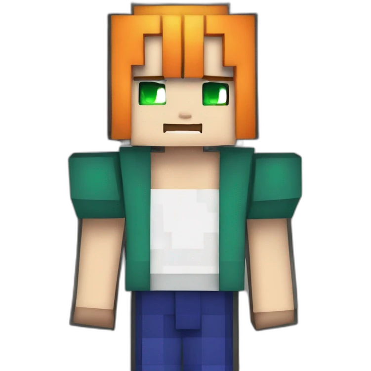 Kurosaki Ichigo estilo minecraft pulgar arriba emoji