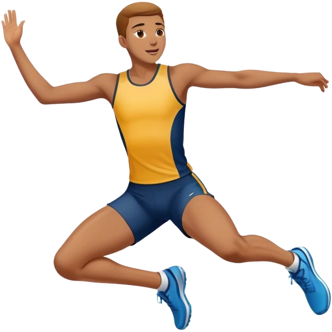 athlete knee in air jumping emoji
