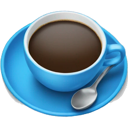 Blue cup of coffee emoji