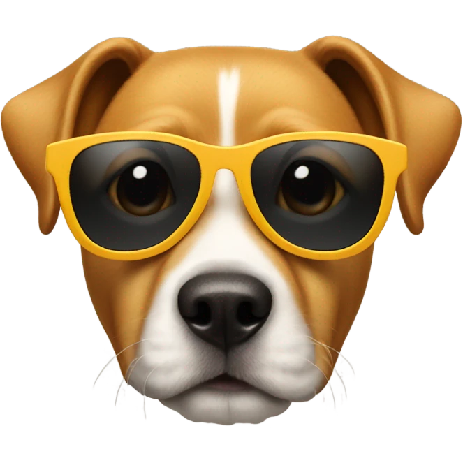 Dog wearing sunglasses emoji