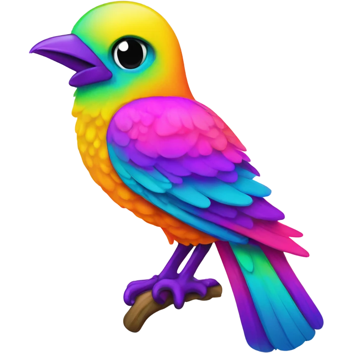 lisa frank style bird emoji