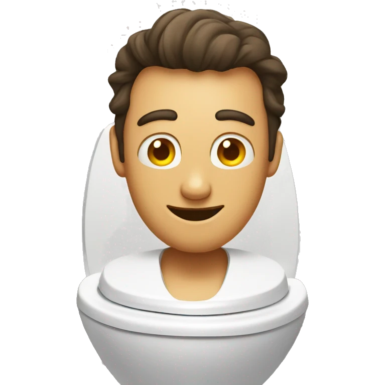 Man inside Skibidi toilet emoji