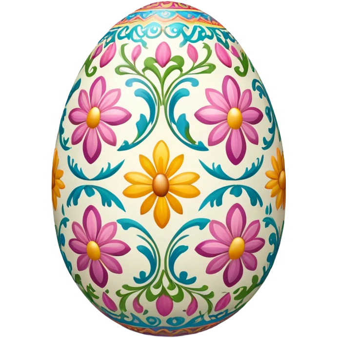 colorful easter egg with patterns emoji