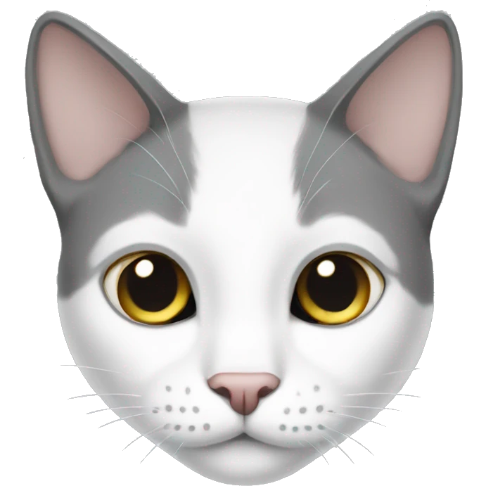 white and grey cat emoji