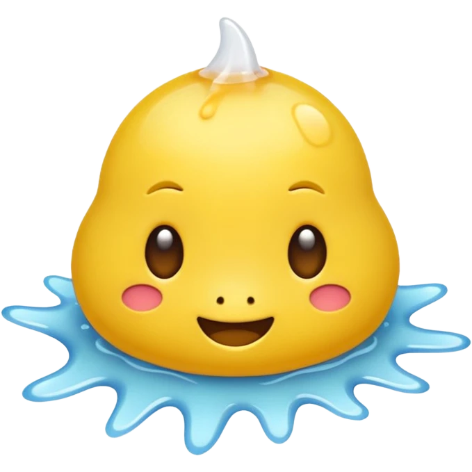 I want a squirt emoji but its colored a yellowing but mostly white emoji