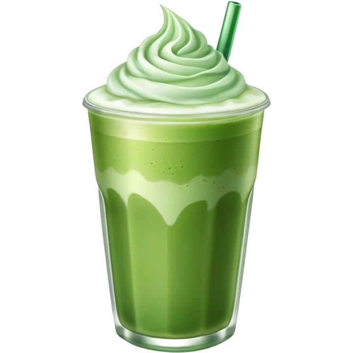 Iced matcha latte no cream emoji