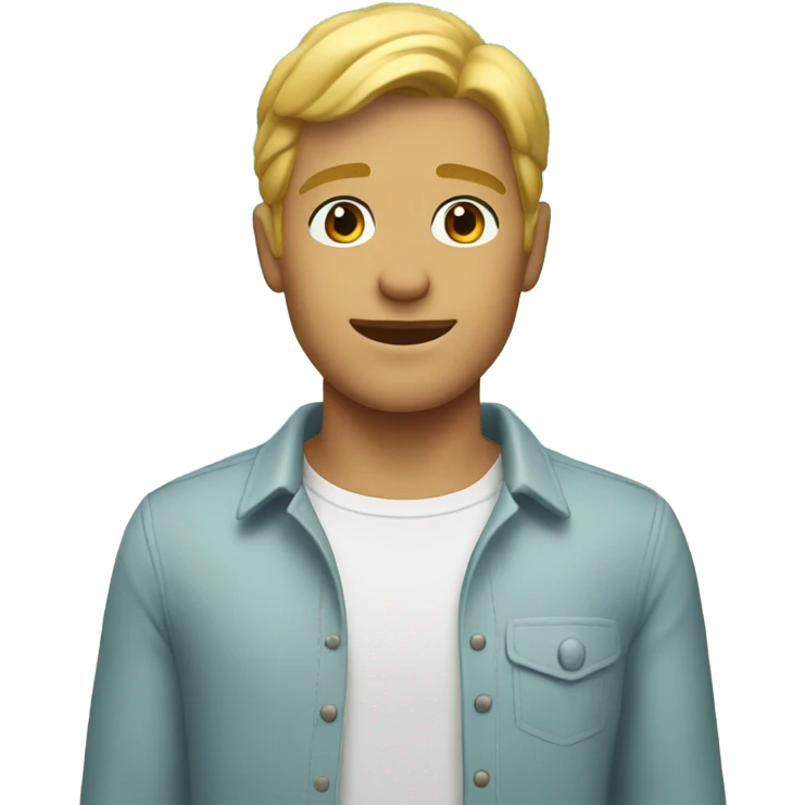 blonde guy at beach emoji