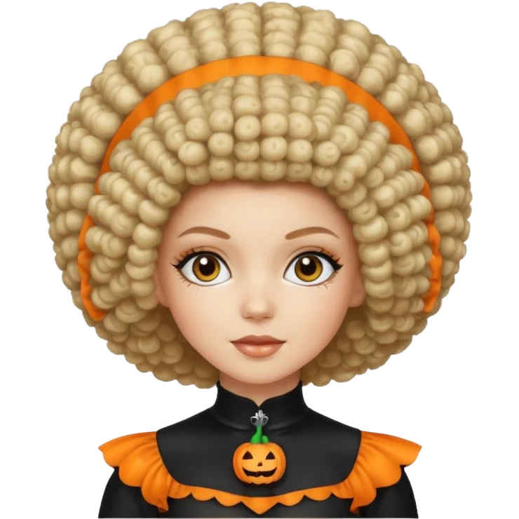 afro halloween white girl emoji