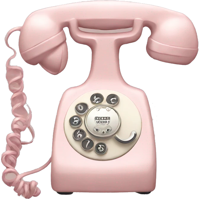 Vintage pale pink telephone emoji