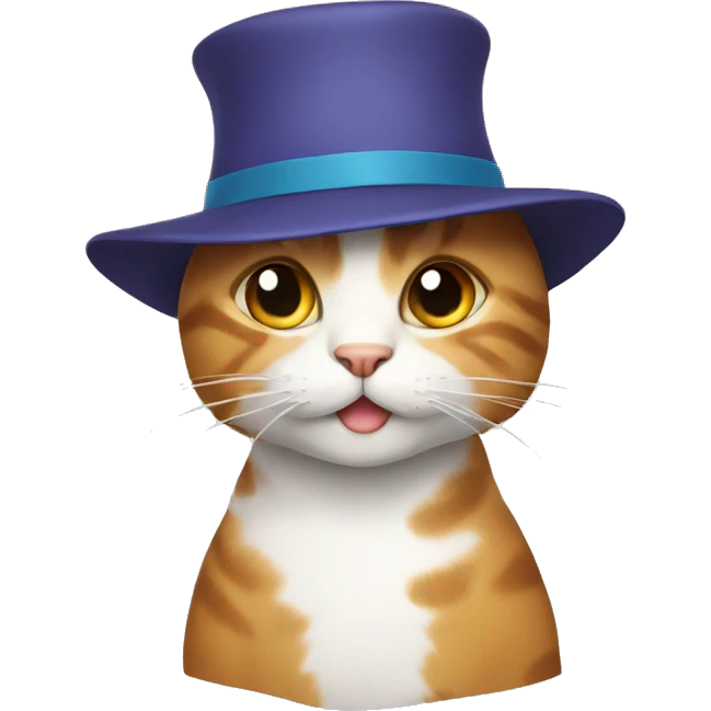 Cat with hat emoji
