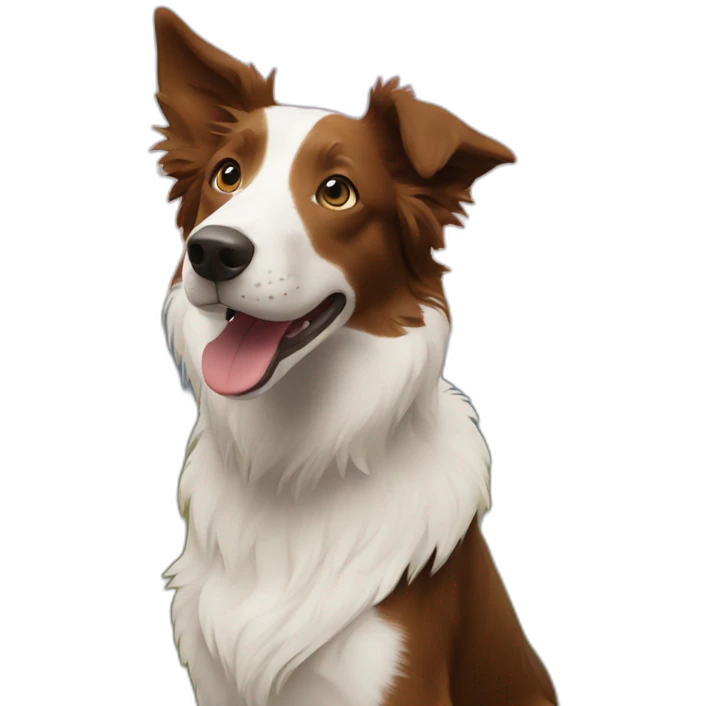 Border collie with podenco emoji