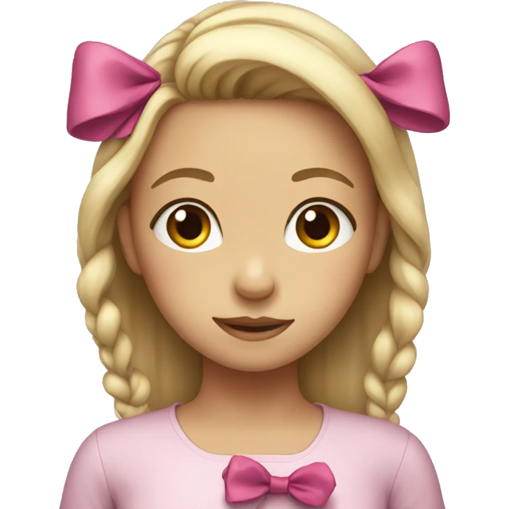 Girl with a bow emoji