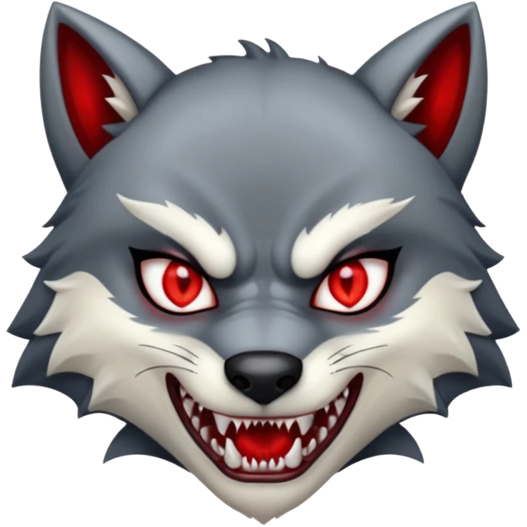 A high bread of vampire and wolf  emoji