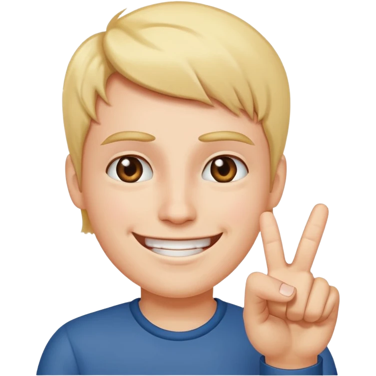 smiling face with middle finger emoji