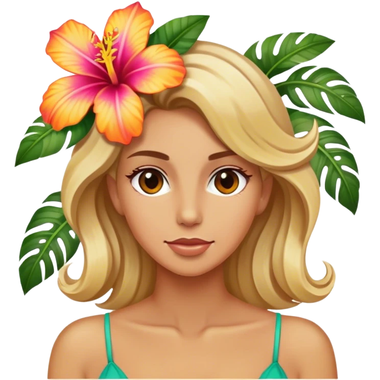 blonde tropical siren emoji