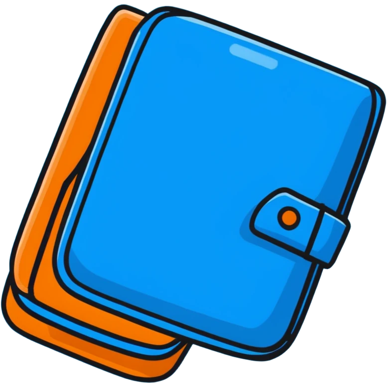 blue wallet emoji