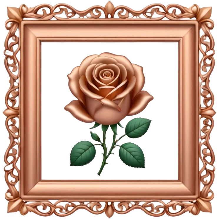  ornate vintage keepsake square rose gold frame emoji