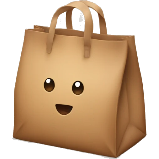 Cute brown bag emoji