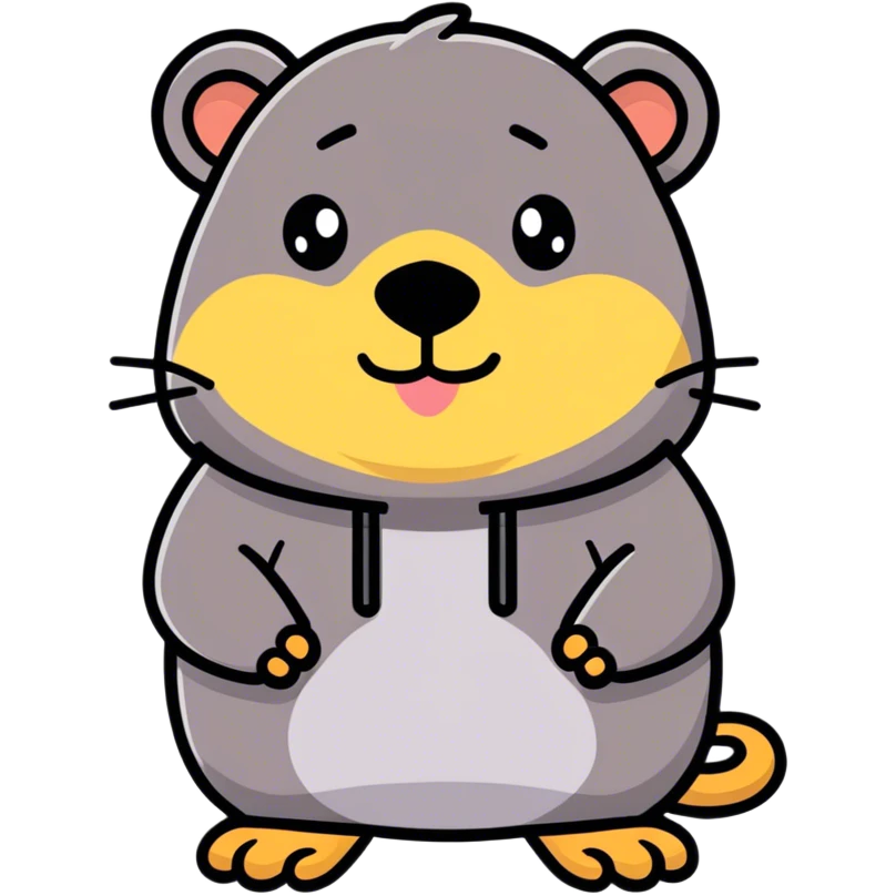 Hamster and grilla in one emoji, as a one thing emoji