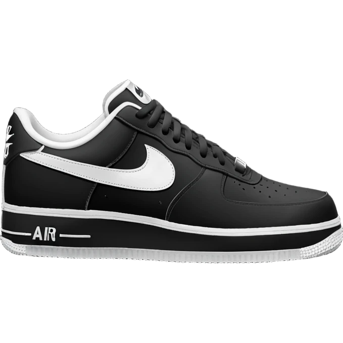 Nike Air Force 1 Full All Black OG Criminal Low Top Sneaker emoji