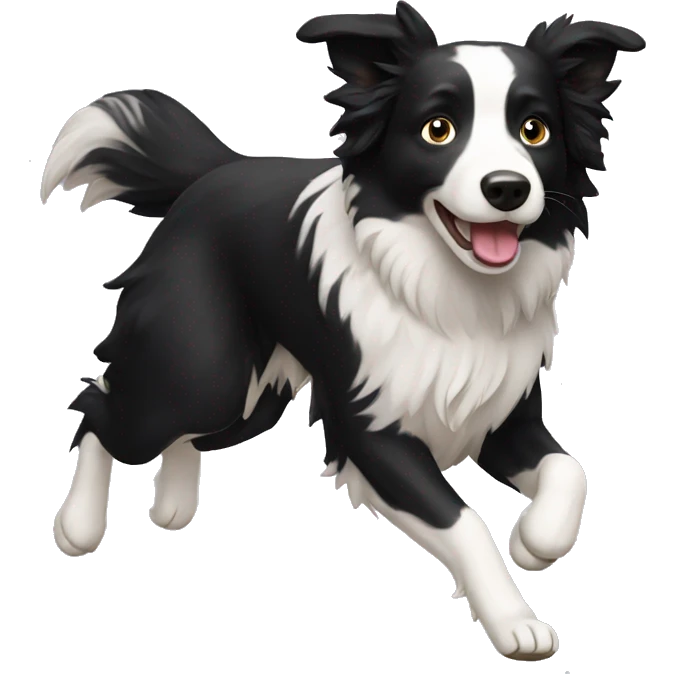 Running Border Collie emoji