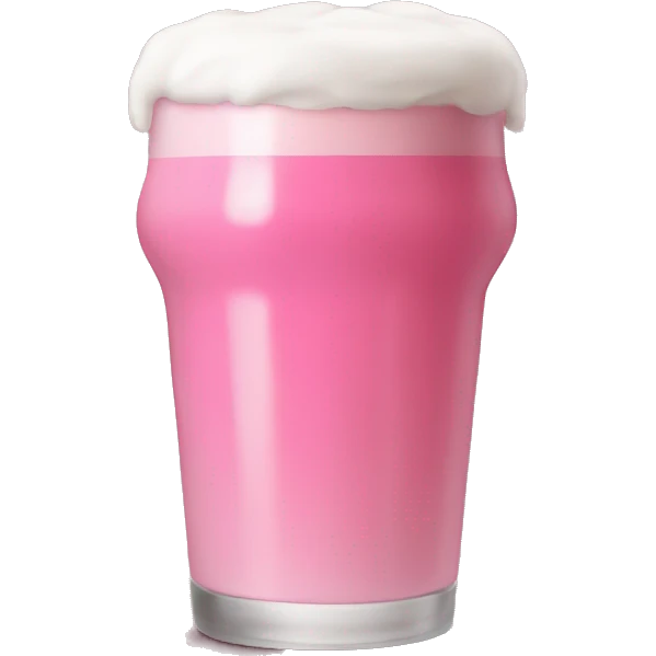 Realistic pink pint no-face emoji