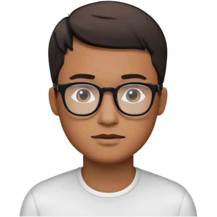 padre con gafas poco pello y color blanco y negro sin arujas emoji