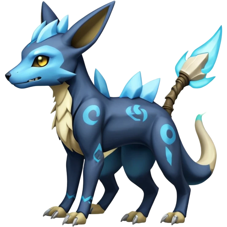 Manectric-Electrike-Lucio-Cubone-Umbreon-Marowak-Draco-Fakémon-hybrid-creature (full body), 4 legs emoji