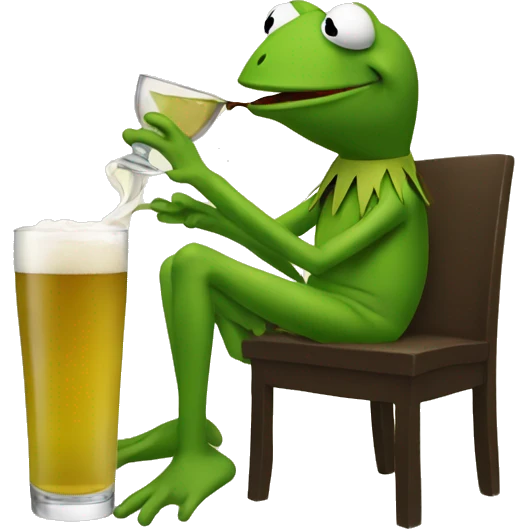 Kermit sipping yea emoji