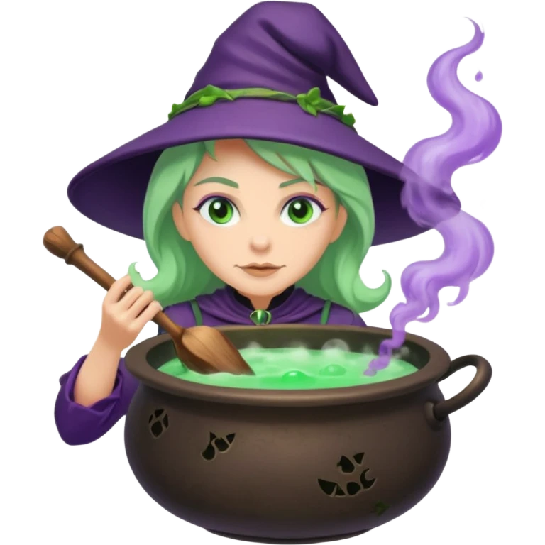 green witch cooking potion emoji
