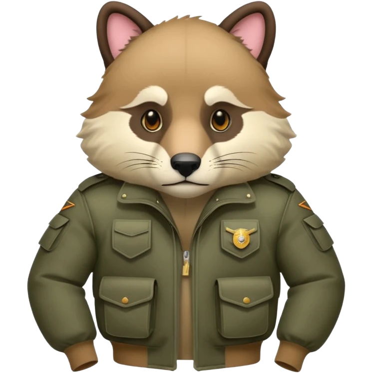 Animal wearing bullet proof jocket emoji