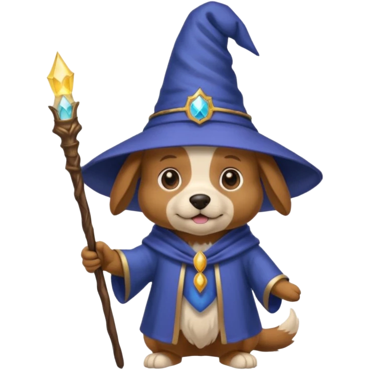 Dog wizard emoji